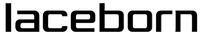 The wordmark 'laceborn' appears in black lowercase letters with a rounded, modern sans-serif style on a plain white background.